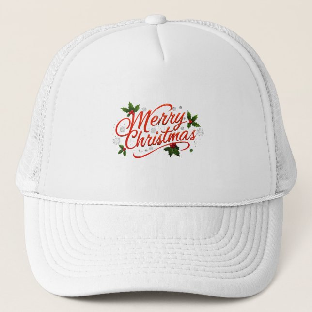Gorra De Camionero Feliz Navidad (Anverso)