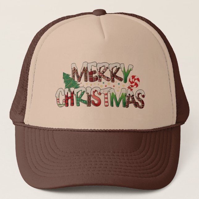Gorra De Camionero Feliz Navidad (Anverso)