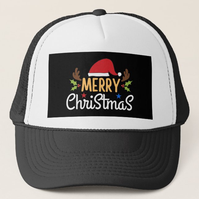 Gorra De Camionero Feliz Navidad (Anverso)