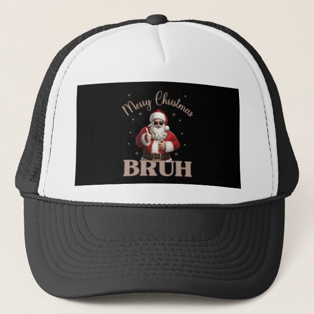 Gorra De Camionero Feliz Navidad BRUH Gracioso diseño camiseta (Anverso)