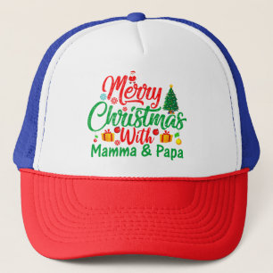 Gorra De Camionero Feliz Navidad con Mamma y Papa-42705