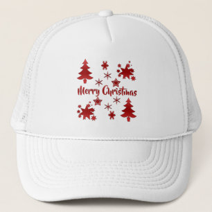 Gorra De Camionero Feliz Navidad, diseño rojo de fiestas,
