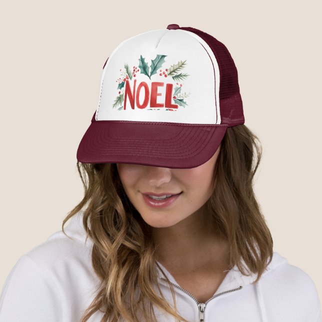 Gorra De Camionero Feliz Navidad Festejo Acebo Muérdago (In situ)