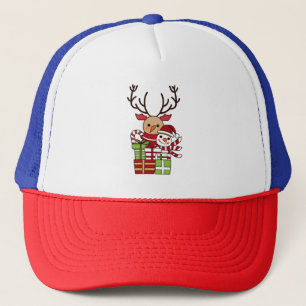Gorra De Camionero Feliz Navidad lindo personalizado reno regalo de m
