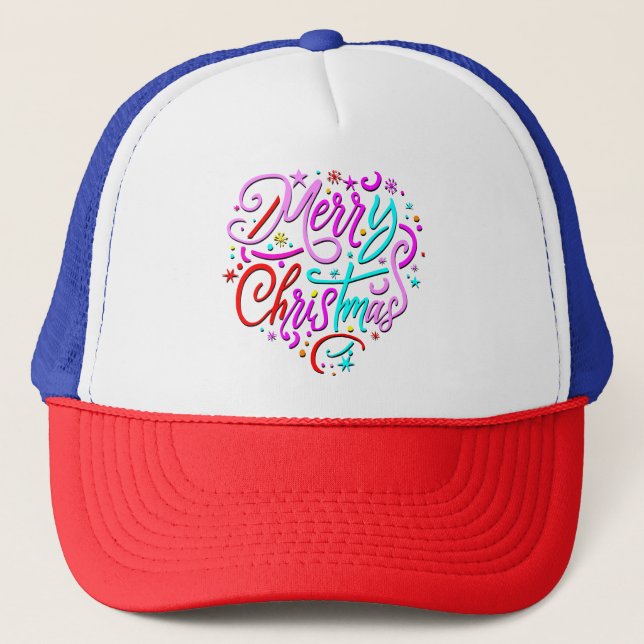 Gorra De Camionero Feliz Navidad - Navidades diseñan camiseta (Anverso)