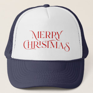 Gorra De Camionero Feliz Navidad tipografía elegante