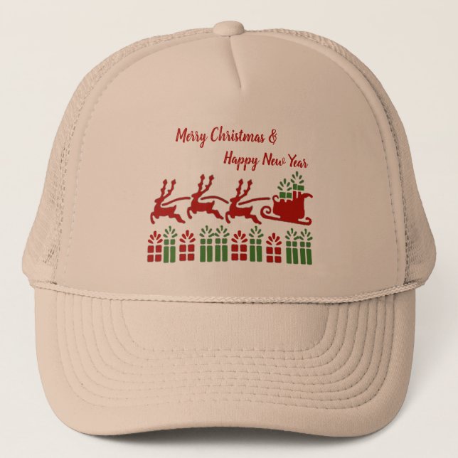 Gorra De Camionero Feliz Navidad y feliz año nuevo 2021 (Anverso)