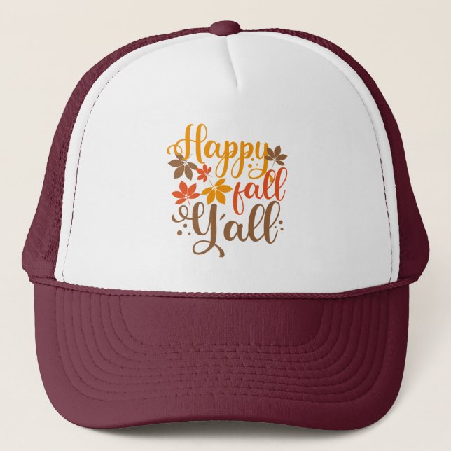 Gorra De Camionero Feliz otoño a todos (Anverso)