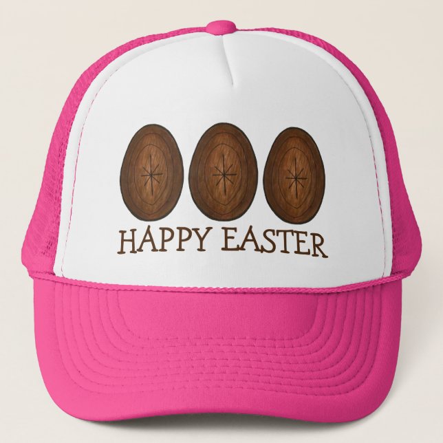 Gorra De Camionero Feliz Pascua Crema de Chocolate Huevos Candy (Anverso)