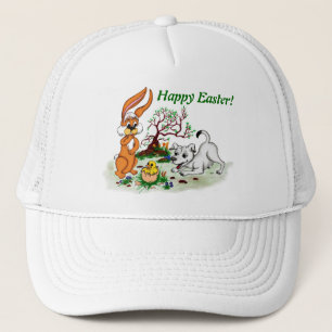 Gorra De Camionero ¡Feliz Pascua! Welpe, Küken, Hase