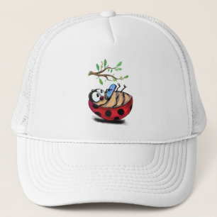Gorra De Camionero Feliz Pequeña Ladybug con teléfono - Dibujo Person