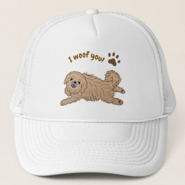 Gorra De Camionero Feliz Perro Pekín, amante de ti