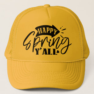 Gorra De Camionero Feliz Primavera para Todos Tipografía Diseño-49765