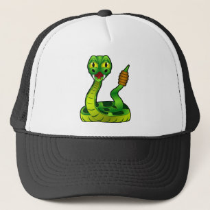 Gorra De Camionero Feliz rattlesnake