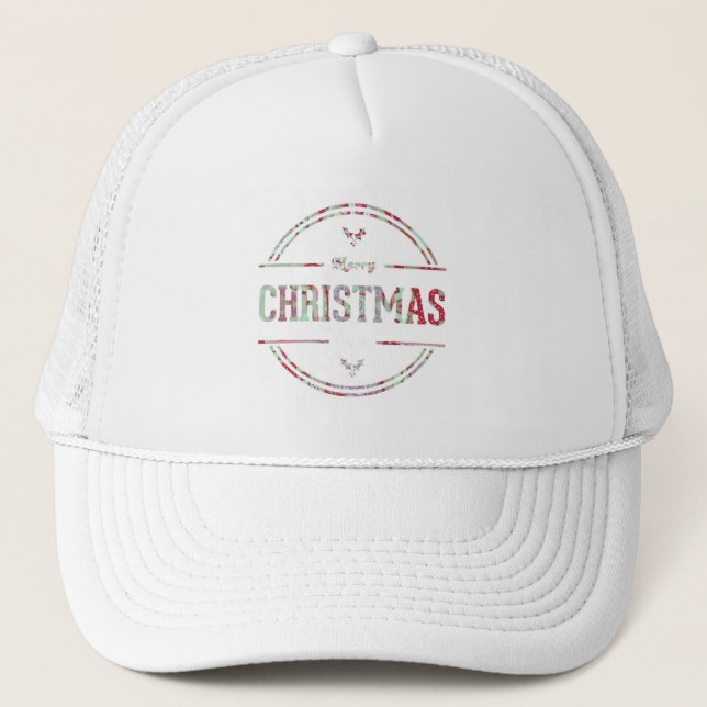 Gorra De Camionero Feliz Saludo de Navidad (Anverso)