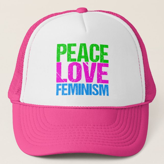 Gorra De Camionero Feminismo de amor por la paz (Anverso)
