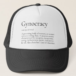 Gorra De Camionero Feminista divertida de la definición de Gynocracy