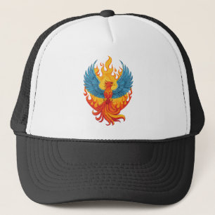 Gorra De Camionero Fénix mitológico brillante ave de fantasía