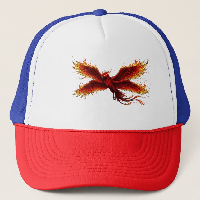 Gorra De Camionero Fénix Rojo (Anverso)