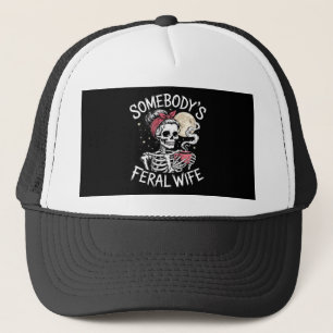 Gorra De Camionero Feral Funny Coffee Amantes de beber Chiste de crán