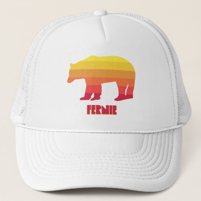 Gorra De Camionero Fernie British Columbia Rainbow Bear (Anverso)