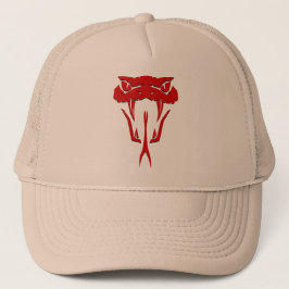 Gorra De Camionero Feroz cara de serpiente roja