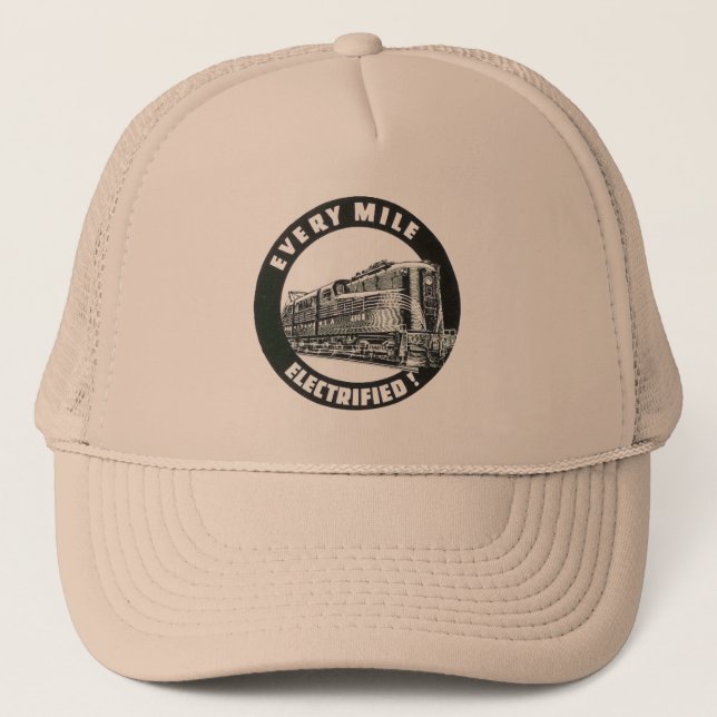 Gorra De Camionero Ferrocarril de Pensilvania cada milla electrificad (Anverso)
