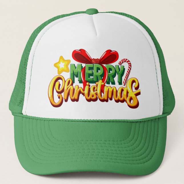 Gorra De Camionero Festive "Merry Christmas"cap (Anverso)