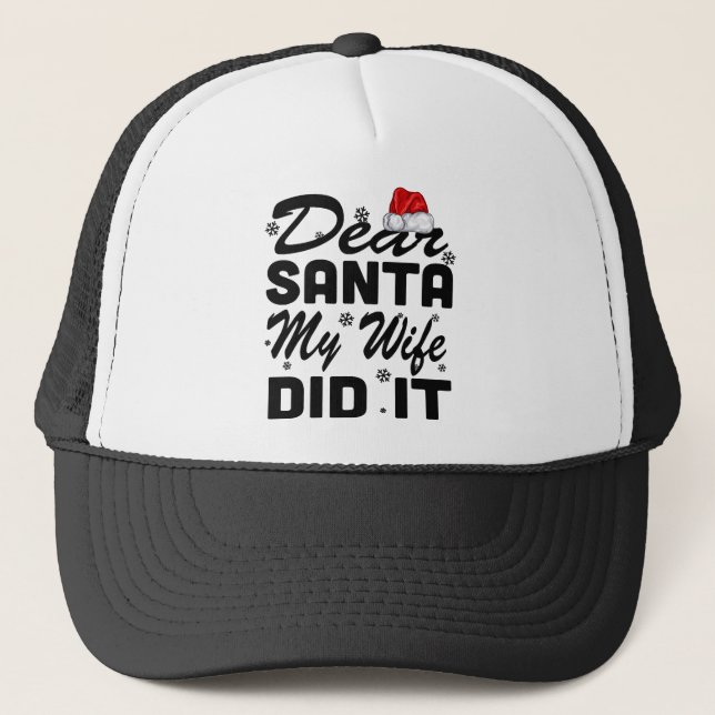 Gorra De Camionero Festividad 365 Navidades Divertidos Querida Santa  (Anverso)