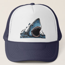 GORRA DE CAMIONERO FIERCE SHARK CON BOCA ABIERTA