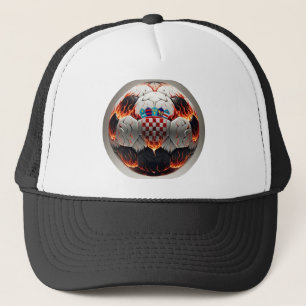 Gorra De Camionero Fiery Ball de fútbol croata