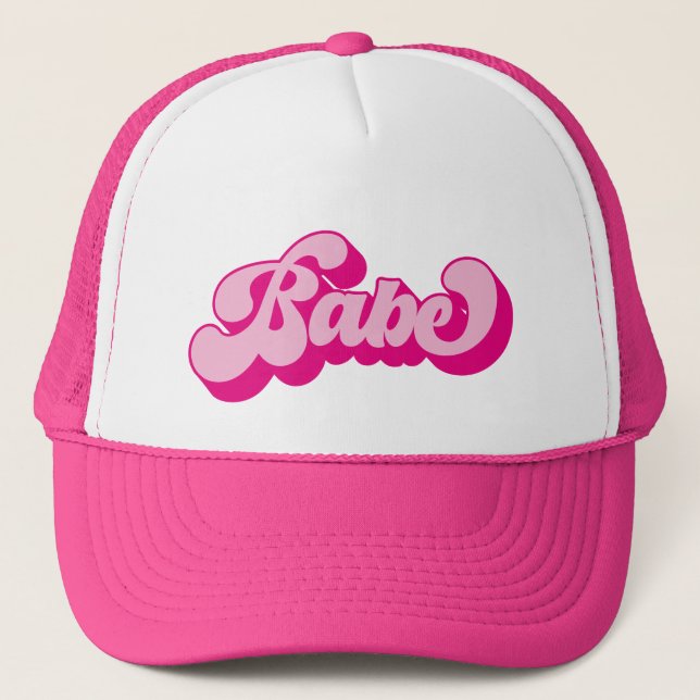 Gorra De Camionero Fiesta de baba rosada de estilo retro (Anverso)