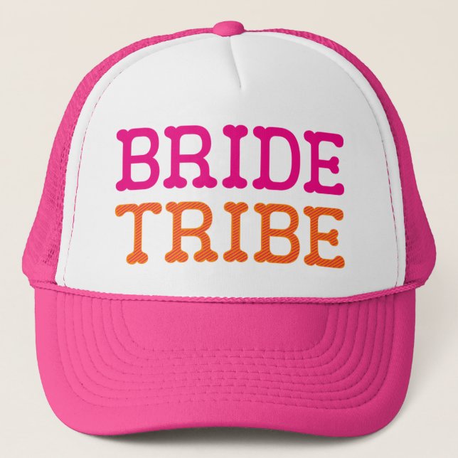 Gorra De Camionero Fiesta de Bachelorette de la Tribuna de Novia (Anverso)