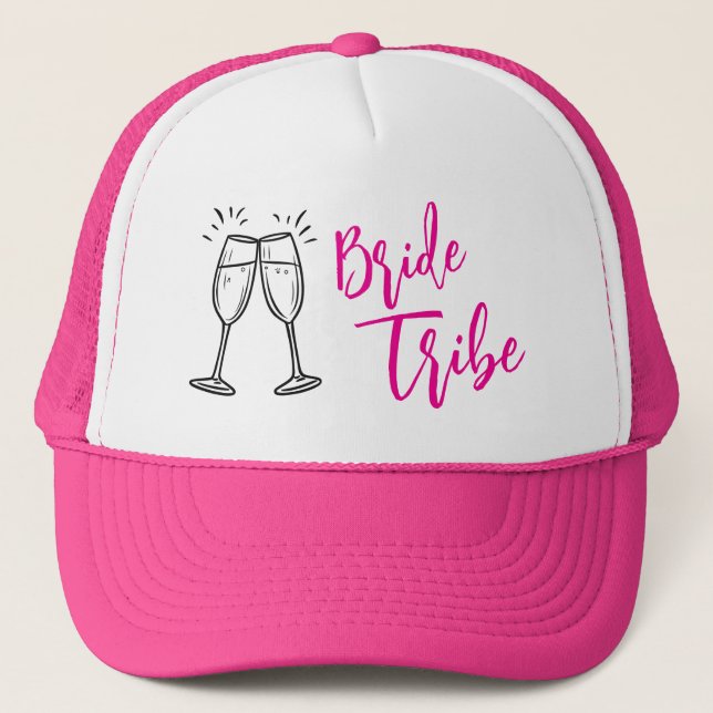 Gorra De Camionero Fiesta de Bachelorette de la Tribuna de Novia (Anverso)