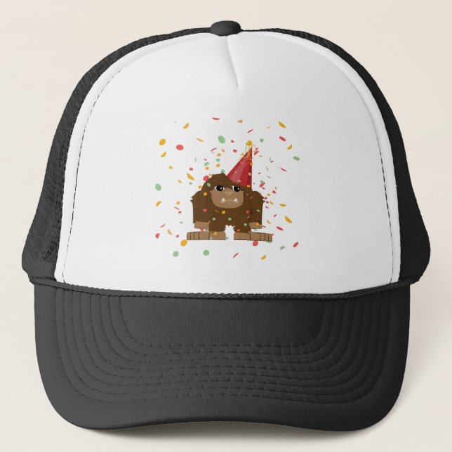 Gorra De Camionero Fiesta de confeti Sasquatch (Anverso)