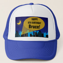 Gorra De Camionero Fiesta de cumpleaños de superhéroes de la línea no