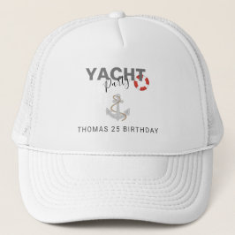 Gorra De Camionero Fiesta de cumpleaños para el crucero náutico