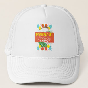 Gorra De Camionero Fiesta de Cumpleaños Prehistórico de Pterodáctilo