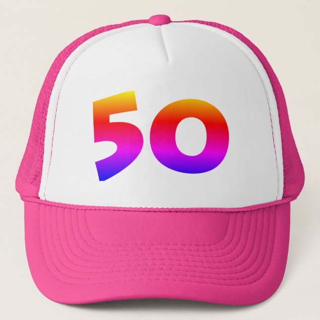 Gorra De Camionero Fiesta de los 50 Años del Arcoiris (Anverso)