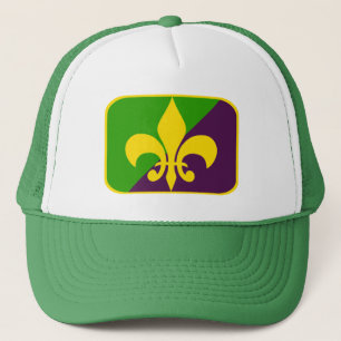 Gorra De Camionero Fiesta de NOLA Luisiana de la flor de lis del