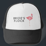 Gorra De Camionero Fiesta de novias Flamingo tropical personalizada<br><div class="desc">¡Los gorras de soltera perfectos para tu fiesta Flamingle! Nuestros sombreros flamingo bridal party trucker son la manera perfecta para que su equipo reciba toda la atención por donde usted y sus gals vayan. Agregue la redacción de su personalizado a este diseño utilizando los cuadros "Editar esta plantilla de diseño"...</div>