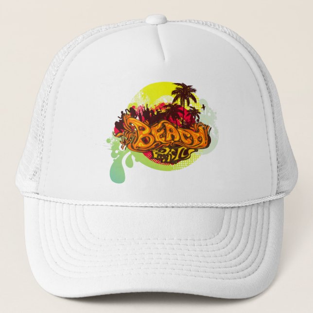 Gorra De Camionero Fiesta de playa (Anverso)
