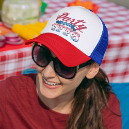 Gorra De Camionero Fiesta de Rojo Azul como si fuera 1776 4 de Julio