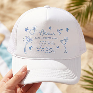 Gorra De Camionero Fiesta de Soltera en la Playa Chicas Tropicales Co