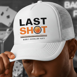 Gorra De Camionero Fiesta de Soltero de Baloncesto Último Tiro Naranj