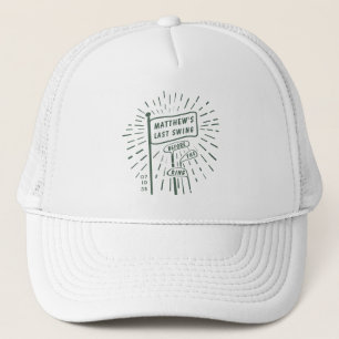 Gorra De Camionero Fiesta de Soltero Modern Retro Last Swing Golf Ver