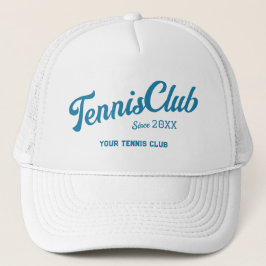 Gorra De Camionero Fiesta Escudo de Preppy Blue Tennis Club
