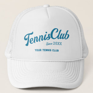 Gorra De Camionero Fiesta Escudo de Preppy Blue Tennis Club