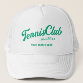 Gorra De Camionero Fiesta Escudo de Preppy Green Tennis Club