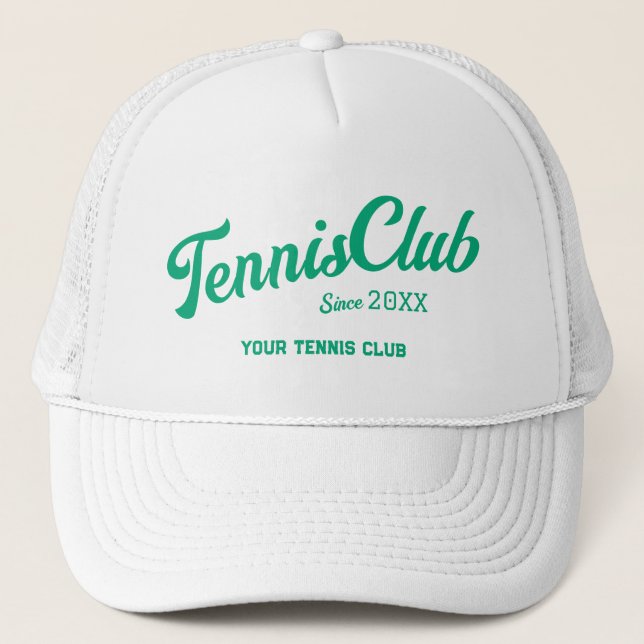Gorra De Camionero Fiesta Escudo de Preppy Green Tennis Club (Anverso)